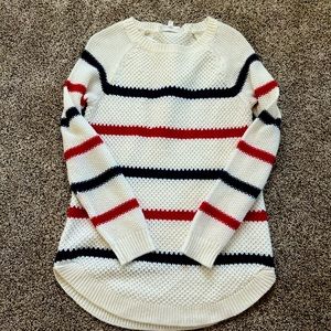medium red & blue striped sweater